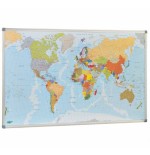 1899-MAPA MUNDI MAGNETICO 84X140 CM. MARCO ALUMINIO FAIBO 173T