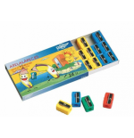 1901-SACAPUNTAS DE PLASTICO SIMPLE CON FORMA RECTANCULAR 100% RECICLABLE FAIBO P02