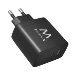 19017-Ewent EW1330 cargador de dispositivo movil Universal Negro Corriente alterna Carga rapida Interior