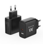 19018-Ewent EW1330 cargador de dispositivo movil Universal Negro Corriente alterna Carga rapida Interior