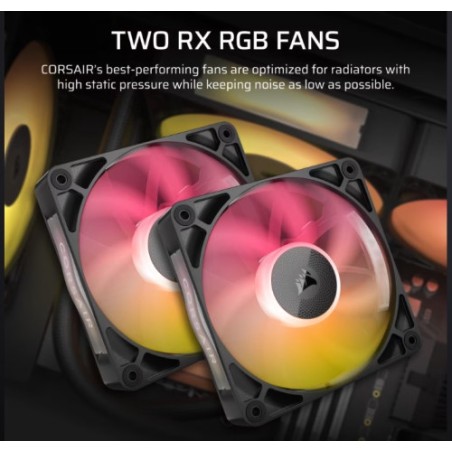 19058-Corsair iCUE LINK TITAN 240 RX LCD Procesador Refrigerador de aire 12 cm Negro 1 pieza(s)