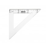 1909-ESCUADRA TRANSPARENTE EN PLASTICO INYECTADO GRADUADO Y BISELADO 25 CM. FAIBO 41225