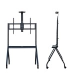 19196-TOOQ SOPORTE SUELO RUEDAS "iSTAR" FS20208M-B, PARA  PANTALLAS 55-100", NEGRO.