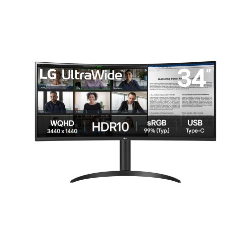 19268-LG 34WR50QK-B pantalla para PC 86,4 cm (34") 3440 x 1440 Pixeles Wide Quad HD Negro