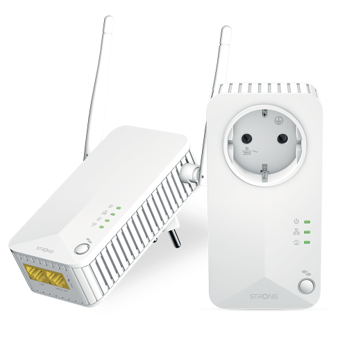 19270-Strong Powerline Wi-Fi 600 Kit 600 Mbit/s Ethernet Wifi Blanco