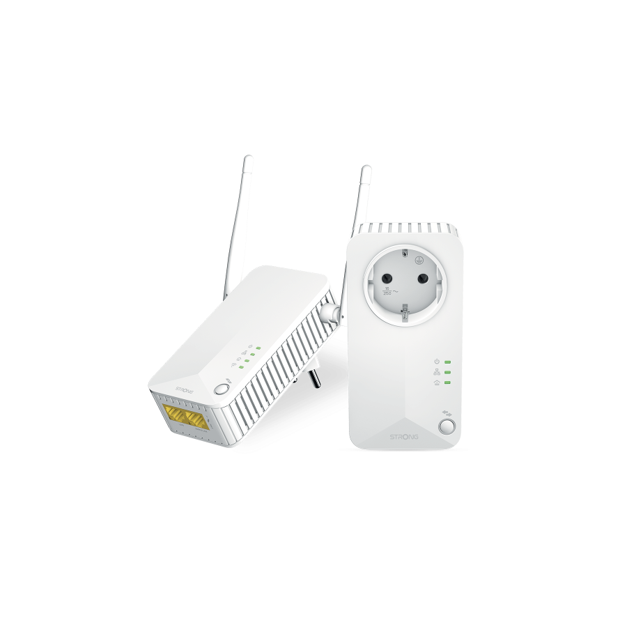 19270-Strong Powerline Wi-Fi 600 Kit 600 Mbit/s Ethernet Wifi Blanco