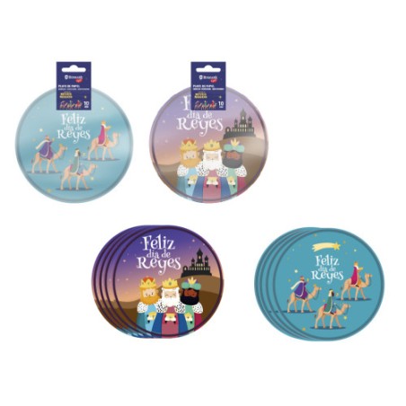 19367-PACK 10 UDS PLATOS REYES MAGOS 23 CM BISMARK 332883