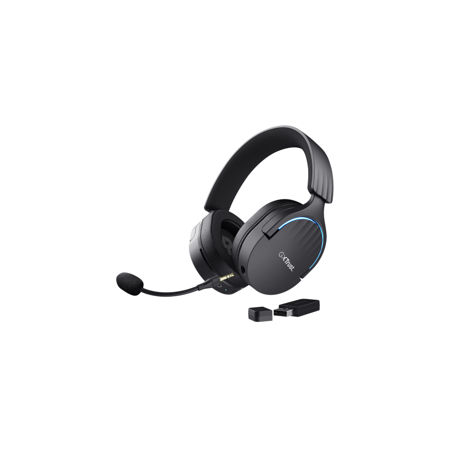 19414-Trust GXT 491 Fayzo Auriculares Inalambrico y alambrico Diadema Juego USB Tipo C Bluetooth Negro