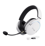 19416-Trust GXT 491W FAYZO Auriculares Inalambrico y alambrico Diadema Juego USB Tipo C Bluetooth Negro, Blanco