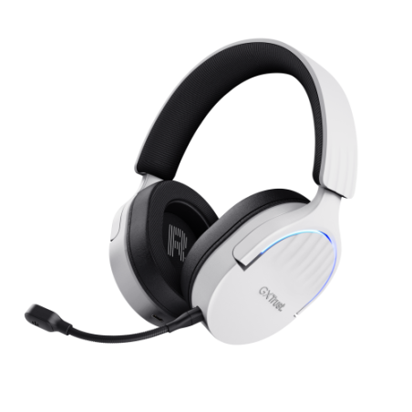 19417-Trust GXT 491W FAYZO Auriculares Inalambrico y alambrico Diadema Juego USB Tipo C Bluetooth Negro, Blanco