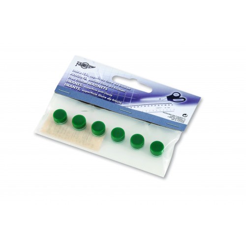 1943-BLISTER DE 6 IMANES REDONDOS 10MM. EN COLOR VERDE FAIBO 60-10-04