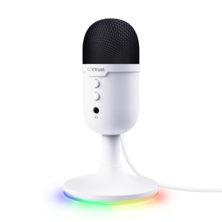 19431-Trust GXT 234P Yunix Blanco Microfono de superficie para mesa