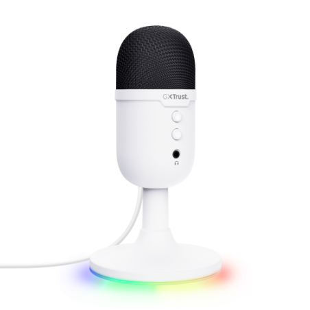 19432-Trust GXT 234P Yunix Blanco Microfono de superficie para mesa
