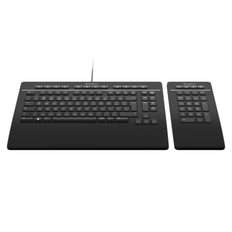 19446-3Dconnexion Keyboard Pro with Numpad teclado Oficina USB + RF Wireless + Bluetooth QWERTZ Aleman Negro
