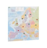 1946-MAPA EUROPA PLASTIFICADO SIN MARCO ENROLLADO 119X93 CM. FAIBO 163G