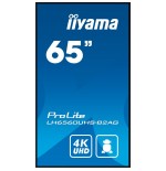 19506-MONITOR IIYAMA 65" 3840X2160, UHD, 500CD/M2, LANDSCAPE PORTRAIT, MM 2X 10W, 3X HDMI, USB 2.0 X2, WIFI, LAN, MEDIA