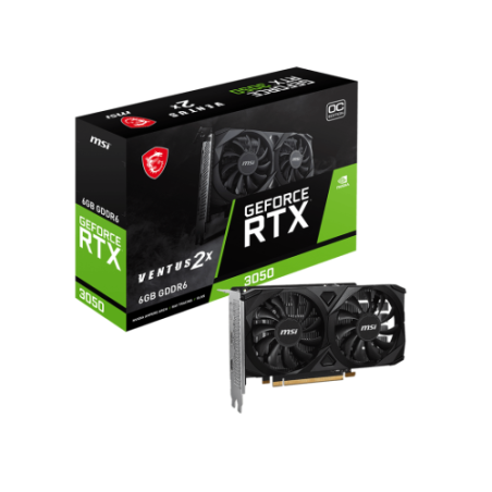 19544-MSI VENTUS GeForce RTX 3050 2X E 6G OC NVIDIA 6 GB GDDR6