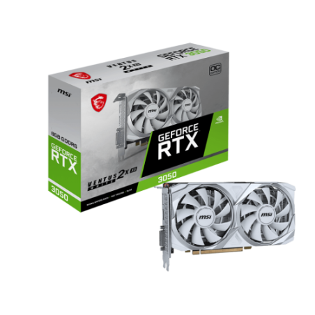 19555-MSI VENTUS RTX 3050 2X XS WHITE 8G OC tarjeta grafica NVIDIA GeForce RTX 3050 8 GB GDDR6