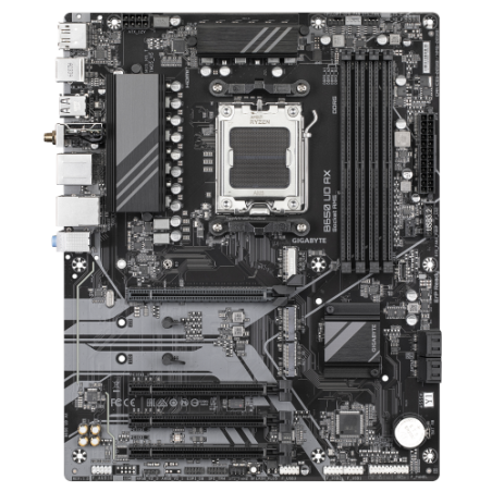 19625-GIGABYTE B650 UD AX Placa Base - Compatible con CPUs AMD Ryzen Serie 9000, VRM de 6+2+2 fases, hasta 7600MHz DDR5
