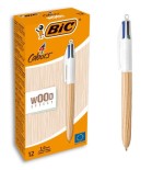 19722-BOLIGRAFO 4 COLORES WOOD BIC 508964