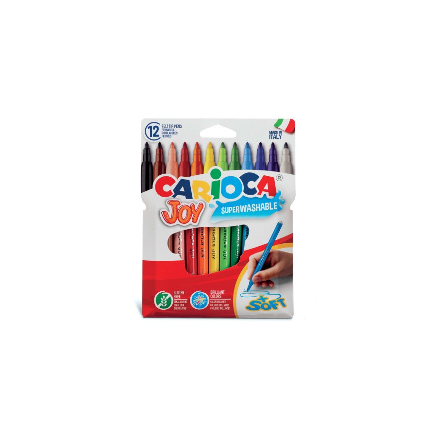 19735-ESTUCHE 12 ROTULADORES JOY BOLSA CARTON CARIOCA 40531