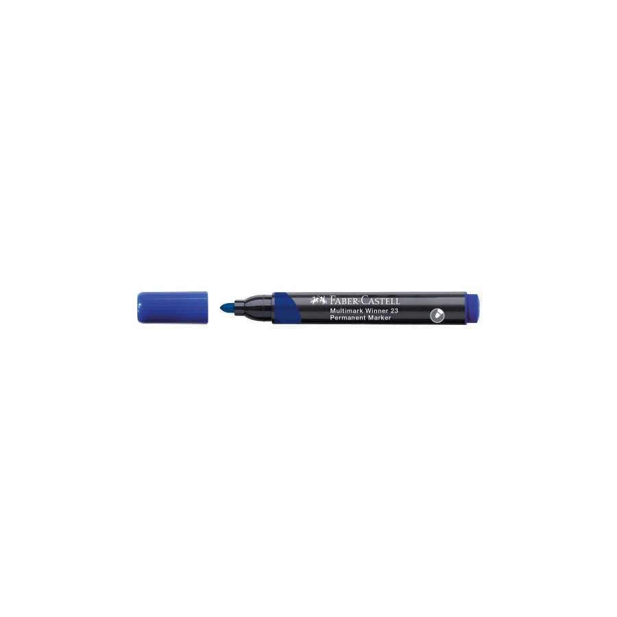 19744-MARCADOR MULTIMARK WINNER 23 AZUL PUNTA CONICA Y SIN CLIP FABER CASTELL 453353
