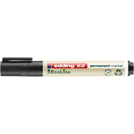 19752-MARCADOR PERMANENTE EDDING ECOLINE 22 COLOR NEGRO EDDING 22-001
