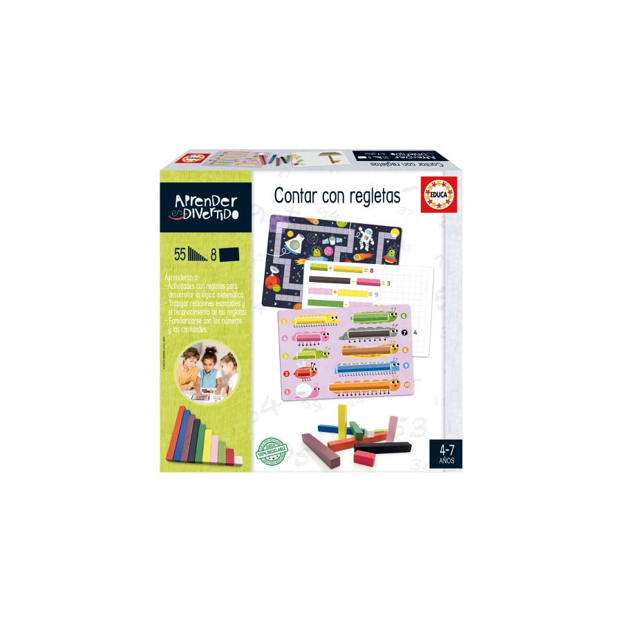 19779-JUEGO CONTAR CON REGLETAS (COL. APRENDER ES DIVERTIDO) EDUCA BORRAS 20110