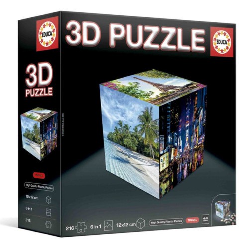 19792-PUZZLE CUBO 3D VIAJES EDUCA BORRAS 20124
