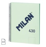 19854-CUADERNO A4 CON ESPIRAL Y TAPA DURA, 80 HOJAS BLANCAS DE 95 GR/M, COLECCION 430 SINCE 1918, VERDE MILAN 57141E80GR
