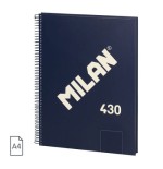 19855-CUADERNO A4 CON ESPIRAL Y TAPA DURA, 80 HOJAS BLANCAS DE 95 GR/M, COLECCION 430 SINCE 1918, AZUL MILAN 57141E80B