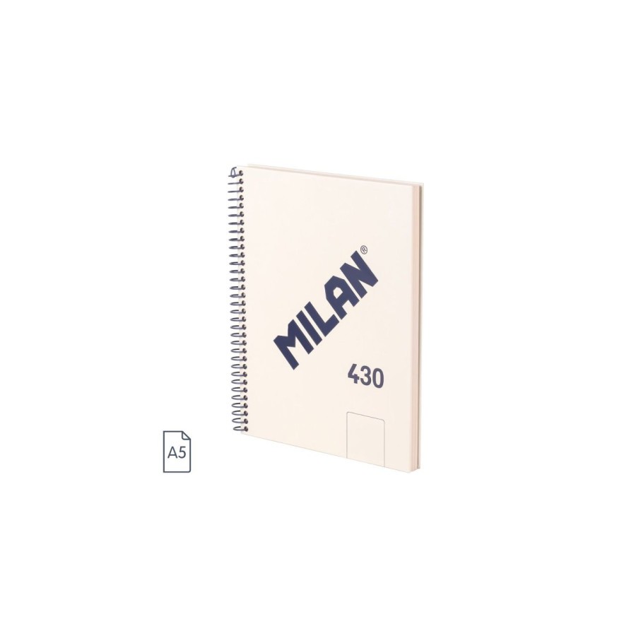 19859-CUADERNO A5 CON ESPIRAL Y TAPA DURA, 80 HOJAS BLANCAS DE 95 GR/M, COLECCION 430 SINCE 1918, BEIGE MILAN 57151E80BG