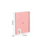 19868-CUADERNO A5 CON ESPIRAL Y TAPA DURA, 80 HOJAS BLANCAS DE 95 GR/M, COLECCION 430 SINCE 1918, ROSA MILAN 57151E80P