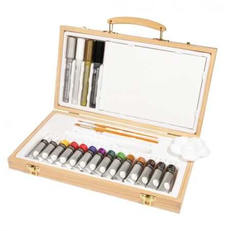 19895-CAJA DE MADERA SET DE PINTURA ACRILICO DALER ROWNEY D12650055000