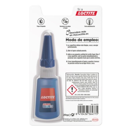 19908-LOCTITE SUPERGLUE-3 XXL 20G LOCTITE 2646770