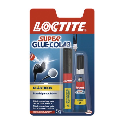 19910-LOCTITE SUPERGLUE-3 PLASTICOS DIFICILES BL 4 ML + 2 GR LOCTITE 2642430