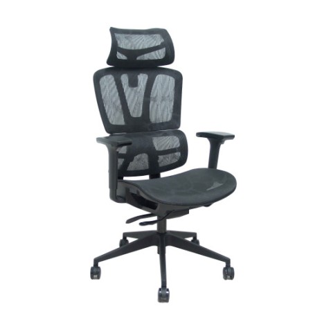 19952-SILLA PRO537 TRASLACK MALLA NEGRA BRAZOS 3D RUEDAS NAILON 60 MM FOROL BY PIQUERAS Y CRESPO 537TKM840B3DRN60