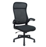 19956-SILLA OPTI524 RESPALDO MALLA NEGRO Y ASIENTO TELA FOROL BY PIQUERAS Y CRESPO 524BM840A840RN