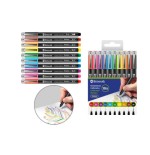 19981-SET ROTULADORES CALIBRADOS 0.4MM + PINCEL 10 COLORES BISMARK 332337