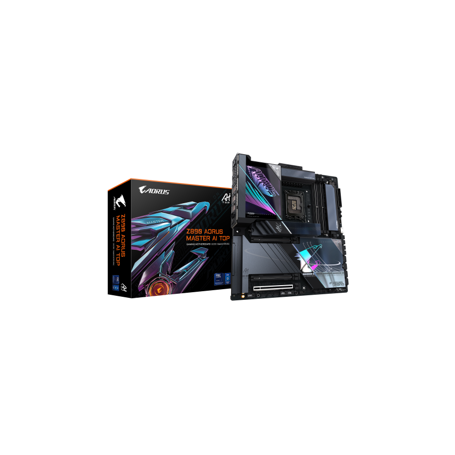 20086-PLACA GIGABYTE Z890 AORUS MASTER AI TOP,INTEL,1851,Z890,4DDR5,256GB,2THUNDERBOLT,4SATA3+4M.2,2LAN10GB+WIFI7+BT5.4,