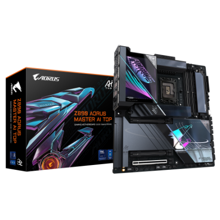20086-PLACA GIGABYTE Z890 AORUS MASTER AI TOP,INTEL,1851,Z890,4DDR5,256GB,2THUNDERBOLT,4SATA3+4M.2,2LAN10GB+WIFI7+BT5.4,