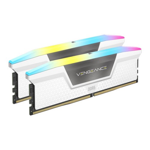 20146-MEMORIA CORSAIR DDR5 64GB 2X32GB PC6000 VENGEANCE RGB BLANCA CMH64GX5M2B6000Z30W