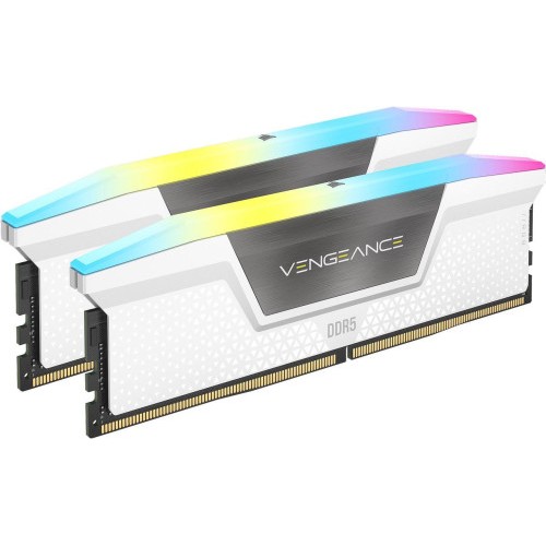 20148-MEMORIA CORSAIR DDR5 32GB 2X16GB PC6000 VENGEANCE RGB BLANCA CMH32GX5M2E6000Z36W