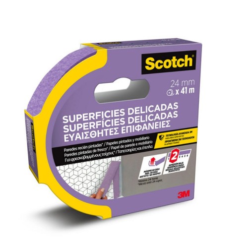 20299-ROLLO CINTA ADHESIVA DE ENMASCARAR PINTOR SUPERFICIES DELICADAS 24MM X 41M SCOTCH 7100324370