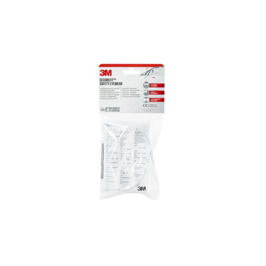 20305-GAFAS DE SEGURIDAD INCOLORA ANTIRRAYADURAS SECUREFIT SF200C-1 3M 7100331461