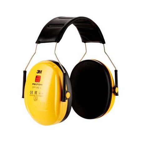 20324-CASCOS OREJERAS ACOLCHADAS  CON DIADEMA PROTECCION AUDITIVA PELTOR OPTIME H510A-1 SNR-27DB AMARILLO 3M 7100334982