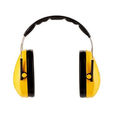 20325-CASCOS OREJERAS ACOLCHADAS  CON DIADEMA PROTECCION AUDITIVA PELTOR OPTIME H510A-1 SNR-27DB AMARILLO 3M 7100334982