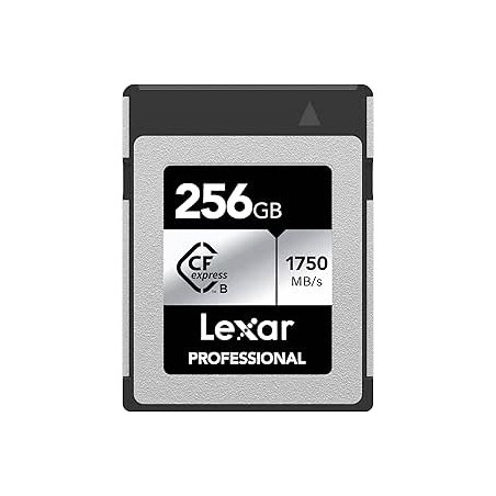 20335-LEXAR 256GB PROFESSIONAL CFEXPRESS TYPE B CARD SILVER, UP TO 1750MB/S READ 1300MB/S WRITE