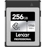 20335-LEXAR 256GB PROFESSIONAL CFEXPRESS TYPE B CARD SILVER, UP TO 1750MB/S READ 1300MB/S WRITE