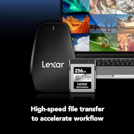 20336-LEXAR 256GB PROFESSIONAL CFEXPRESS TYPE B CARD SILVER, UP TO 1750MB/S READ 1300MB/S WRITE